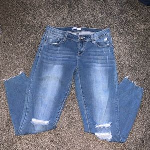 Blue Lightwash Ripped Jeans